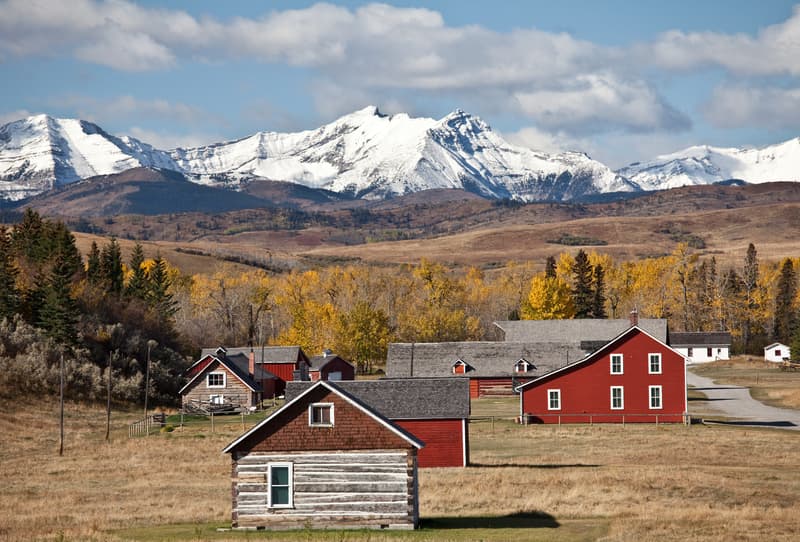 Alberta Rocky Mountains ranch landscape